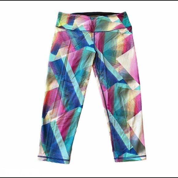 Victoria’s Secret Knockout Workout Leggings Multicolor Rainbow - Picture 1 of 9